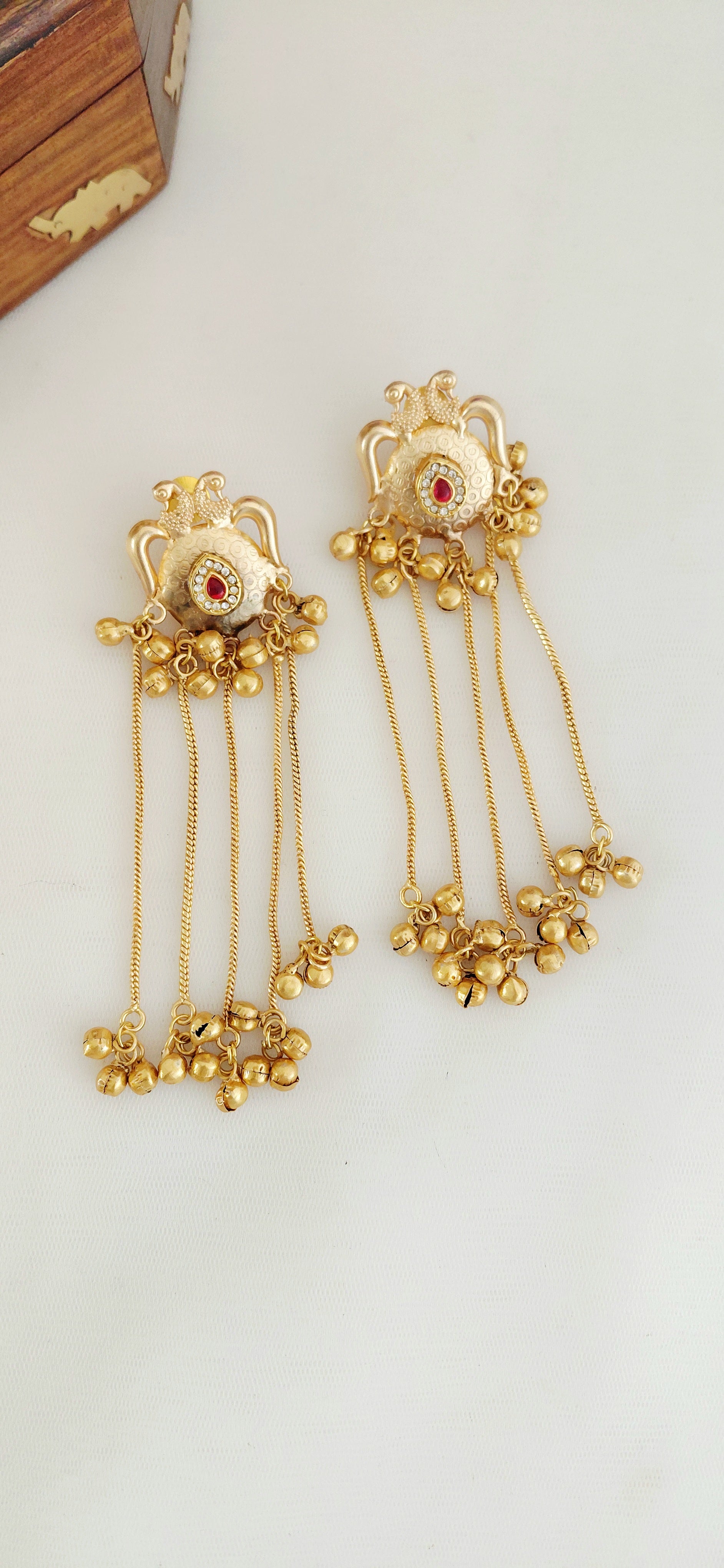 Peacock Minimal Kashmiri Earring