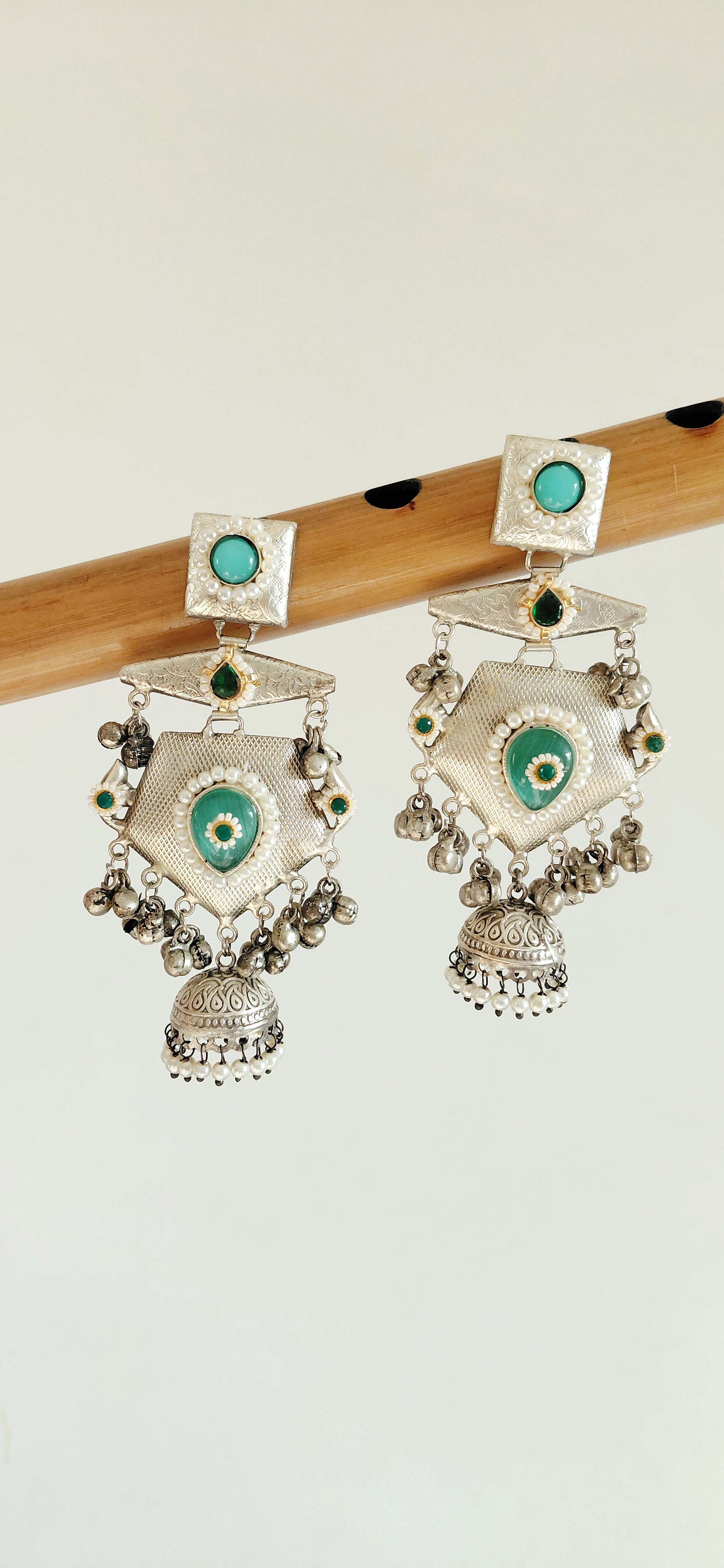 Silver Replica Big Jhumki