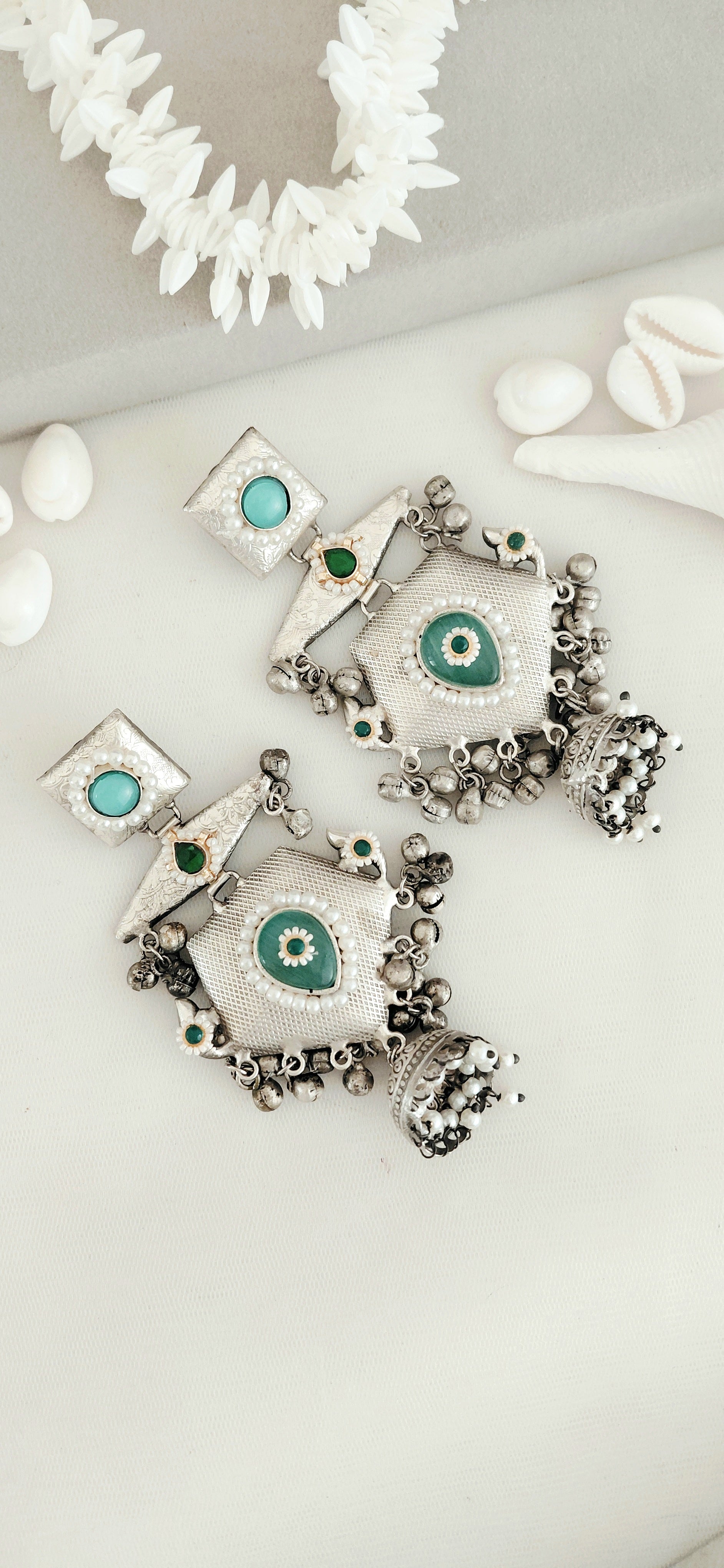 Silver Replica Big Jhumki