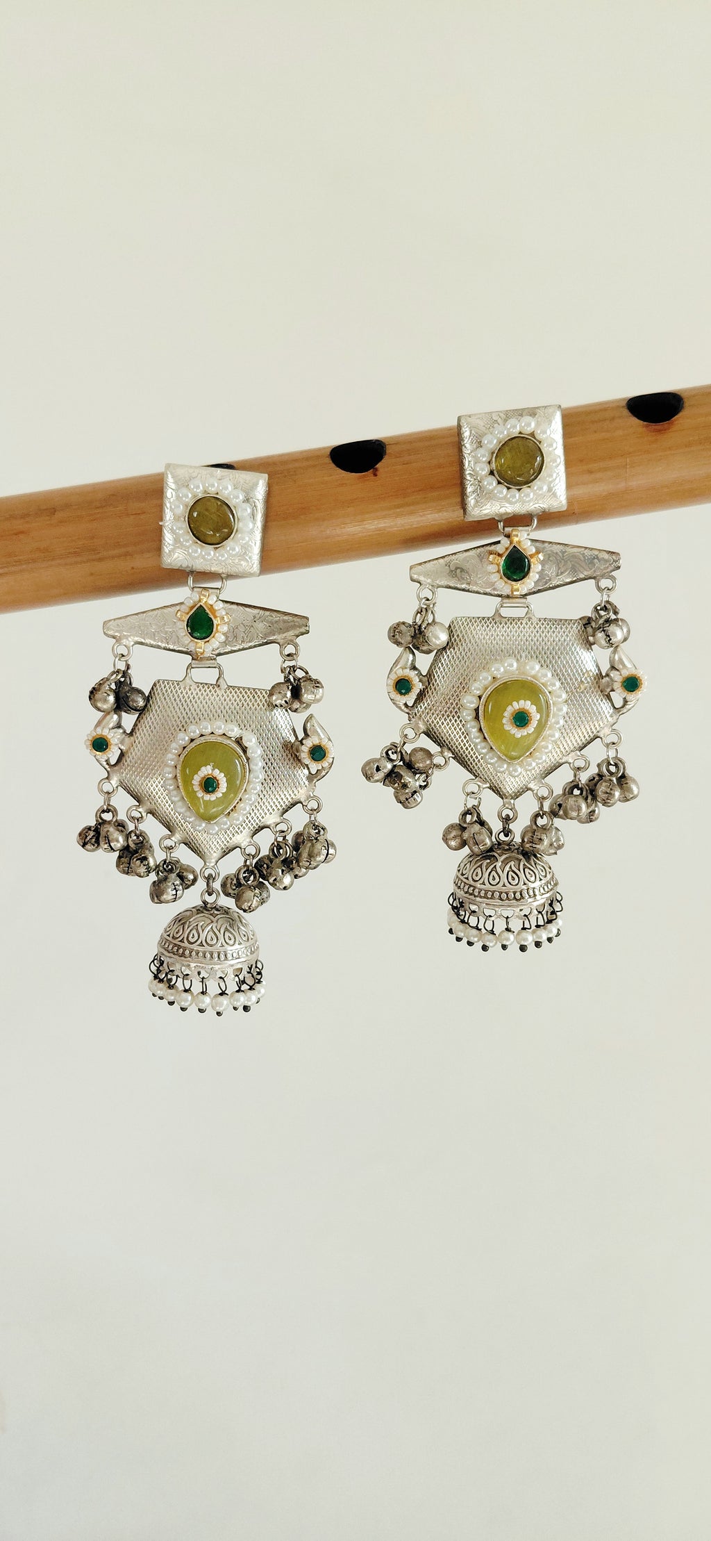 Silver Replica Big Jhumki