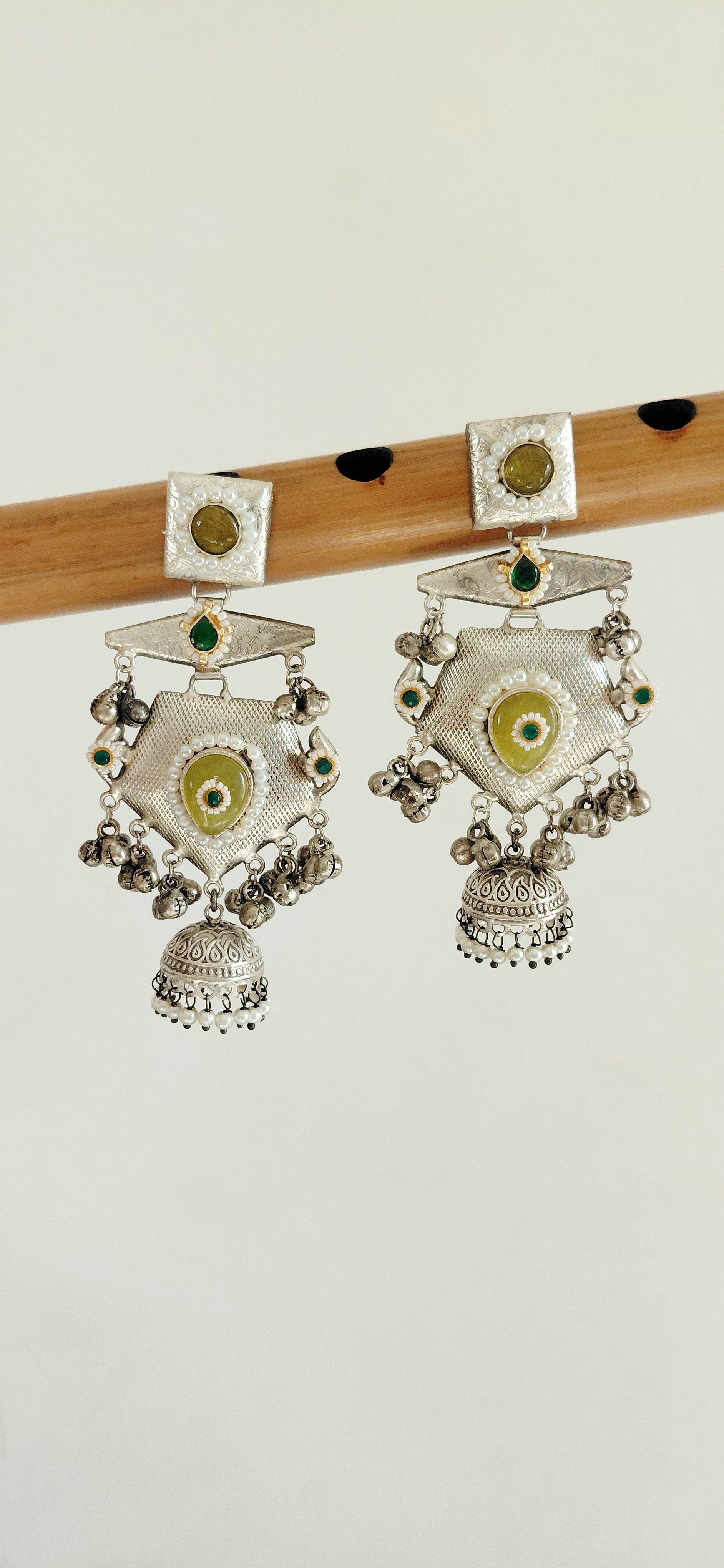 Silver Replica Big Jhumki