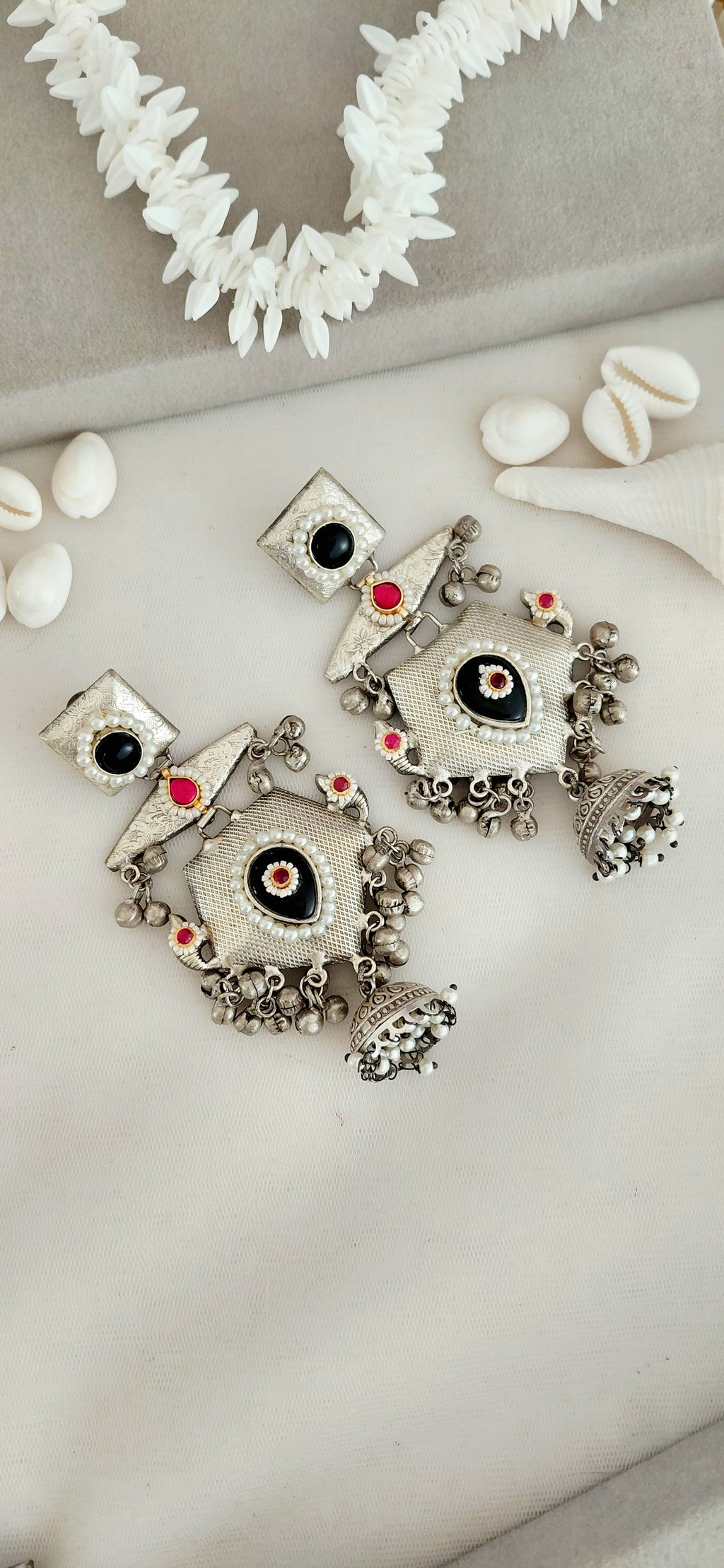 Silver Replica Big Jhumki