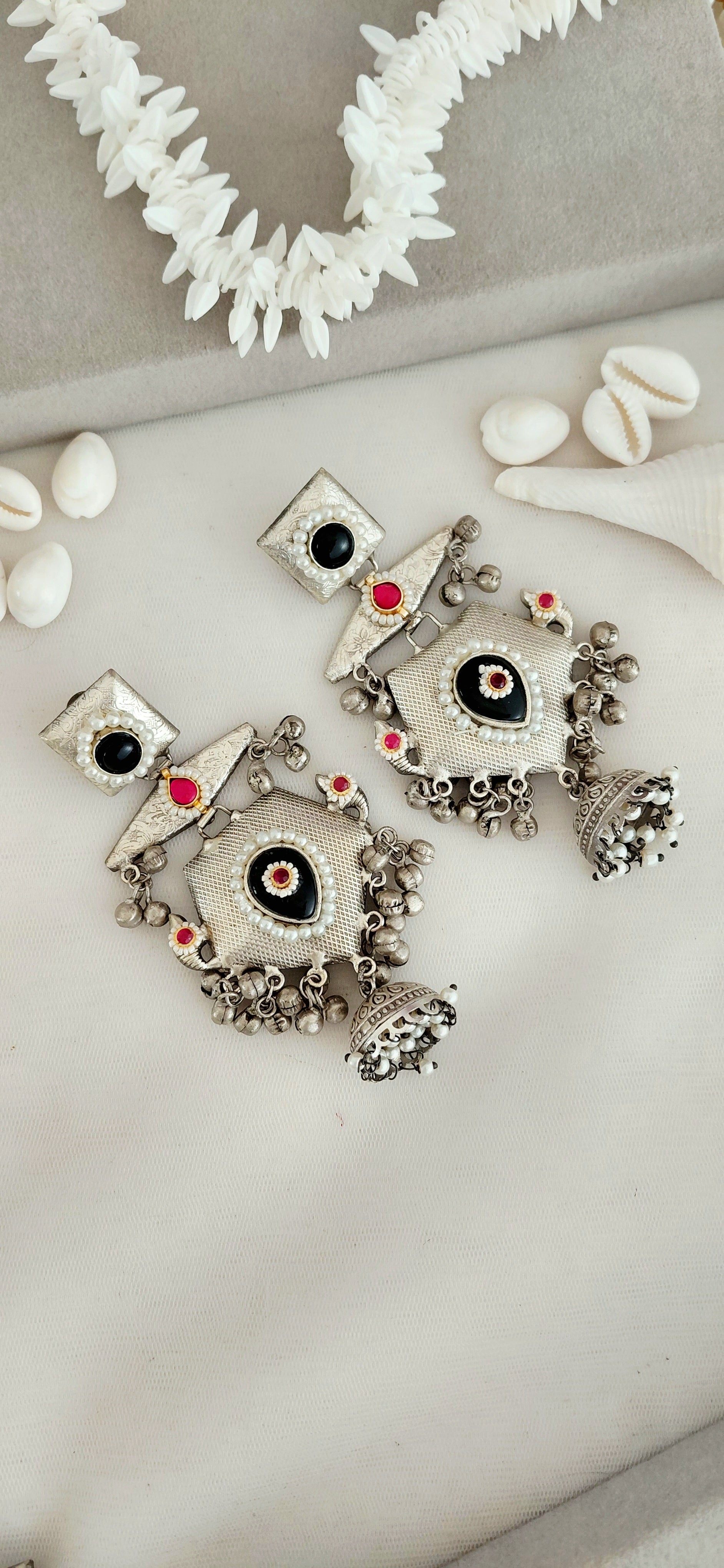 Silver Replica Big Jhumki