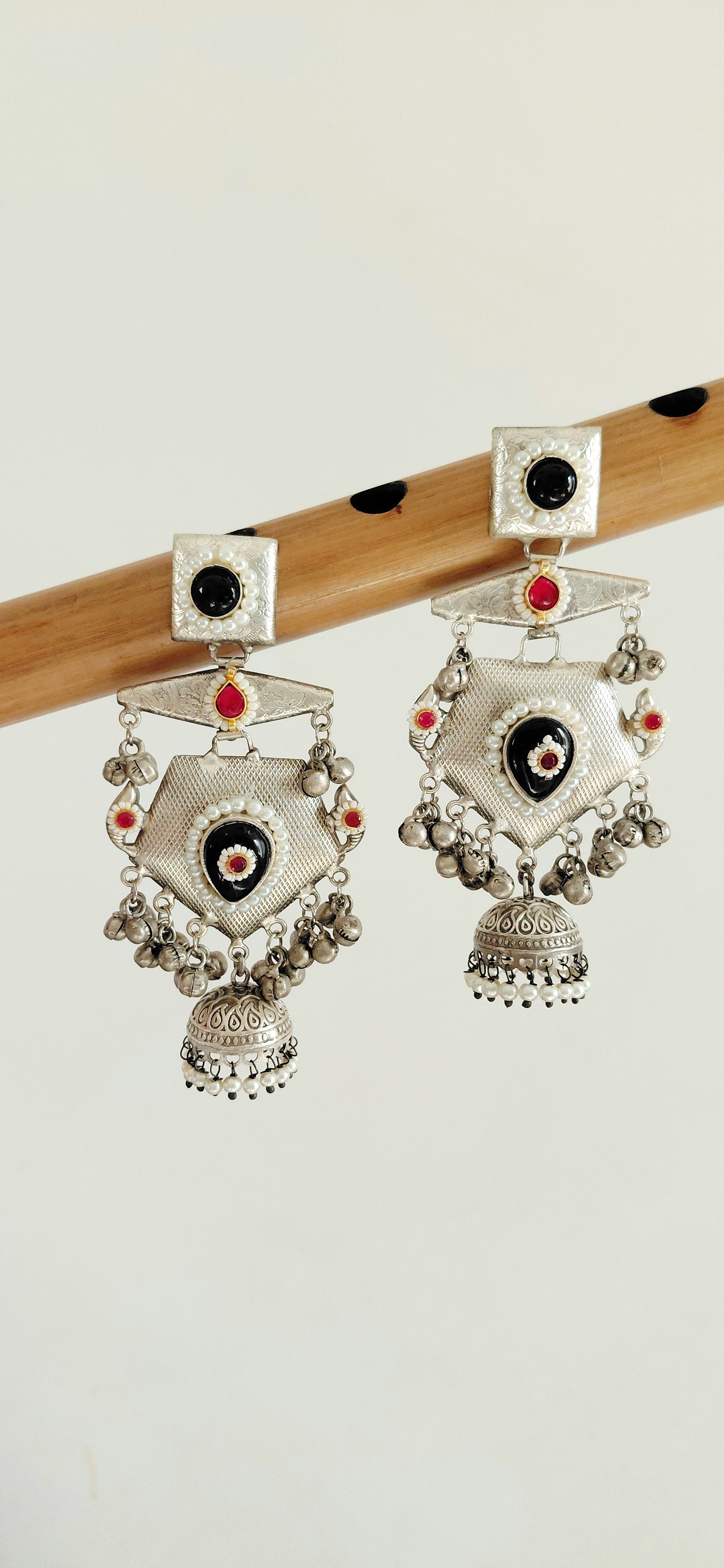Silver Replica Big Jhumki