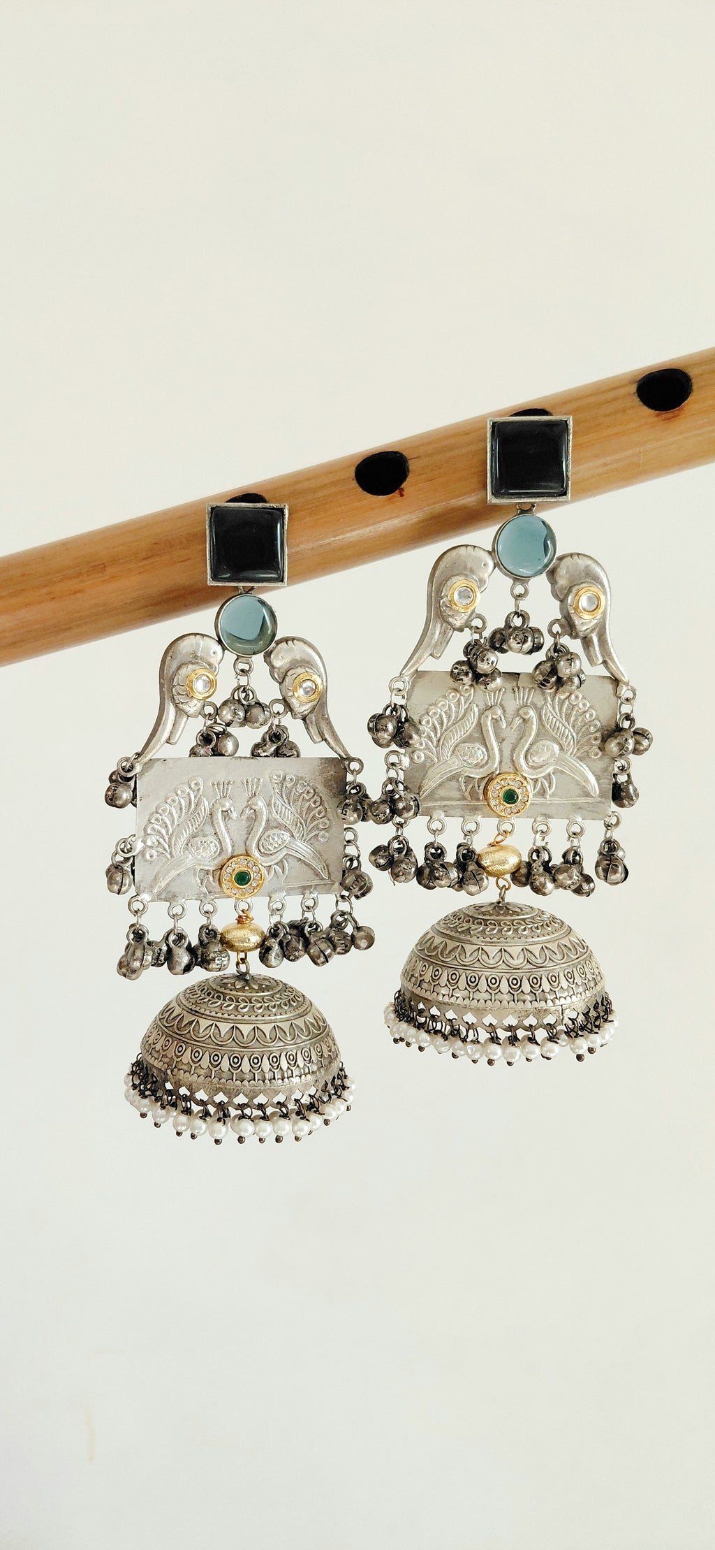 Silver Replica Antique Big Jhumki