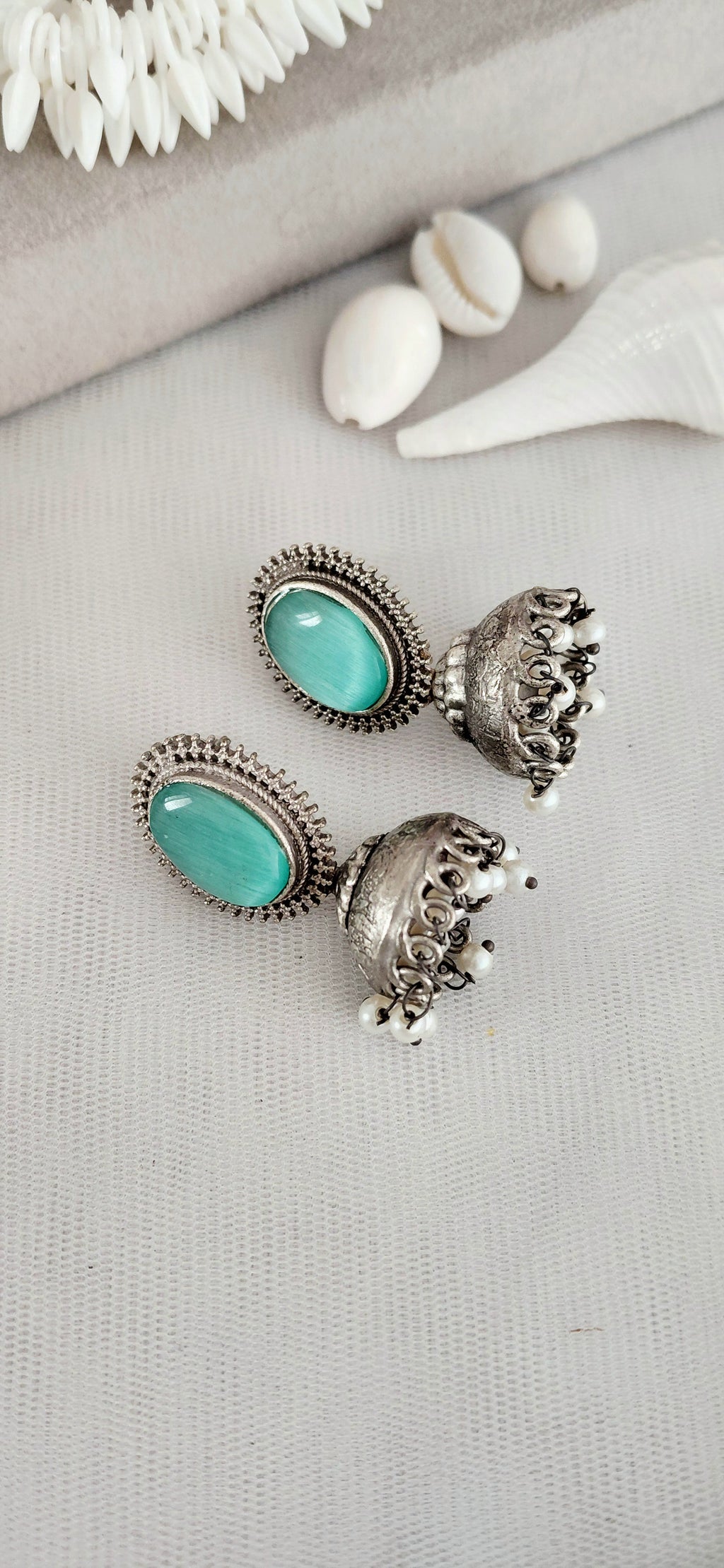 Silver Replica Minimal Jhumki