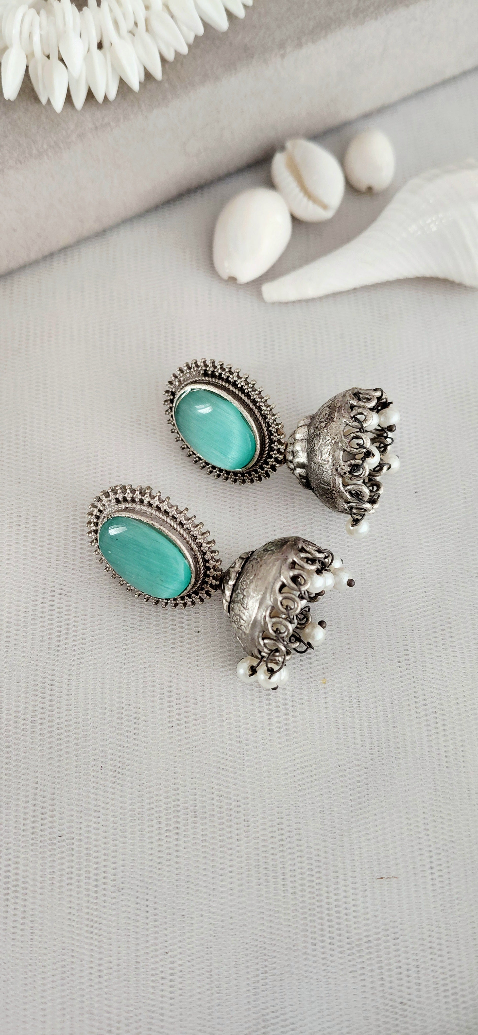 Silver Replica Minimal Jhumki