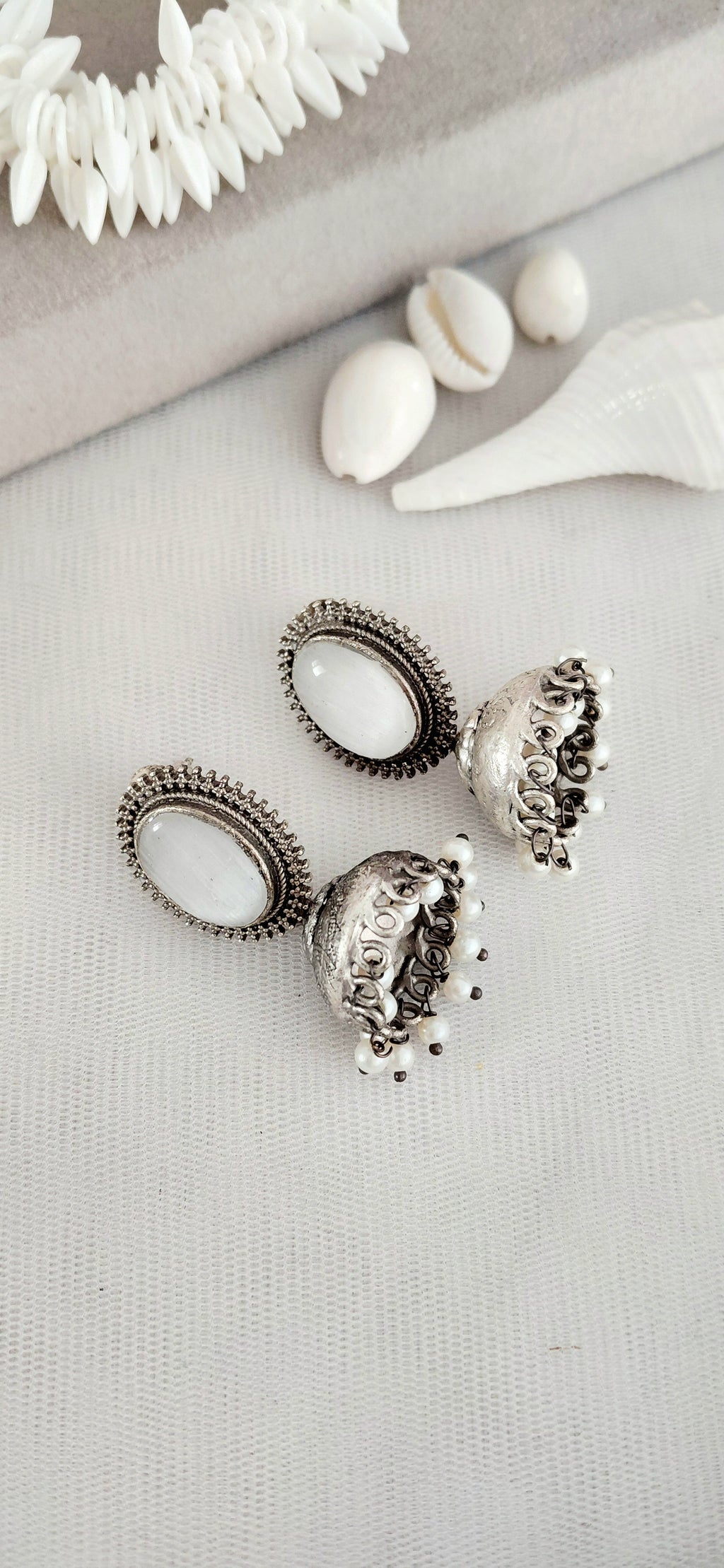 Silver Replica Minimal Jhumki
