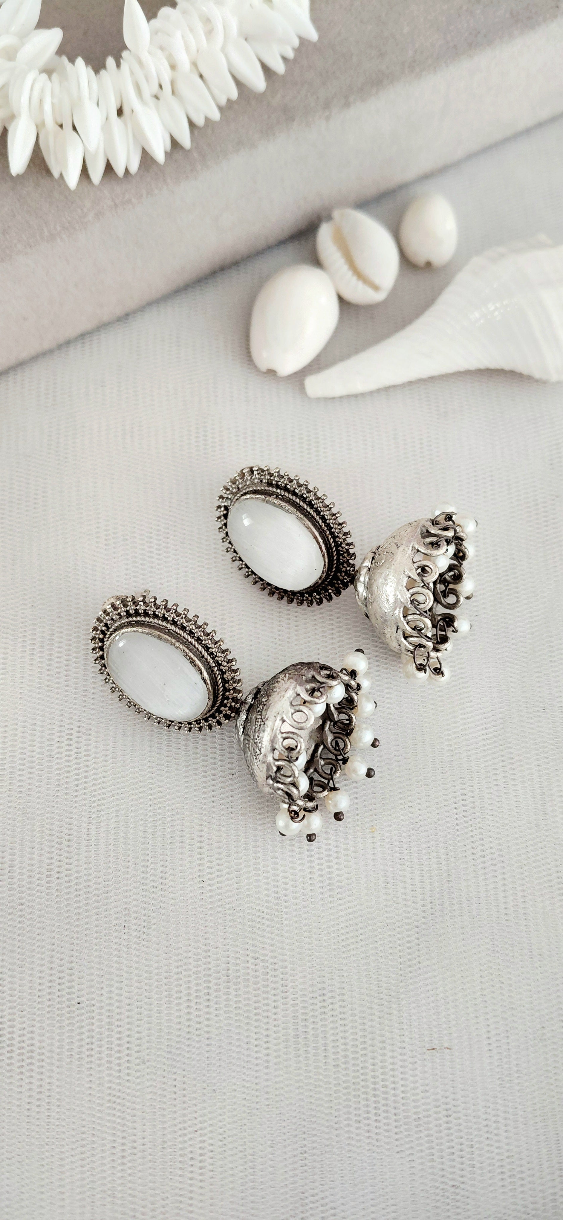 Silver Replica Minimal Jhumki