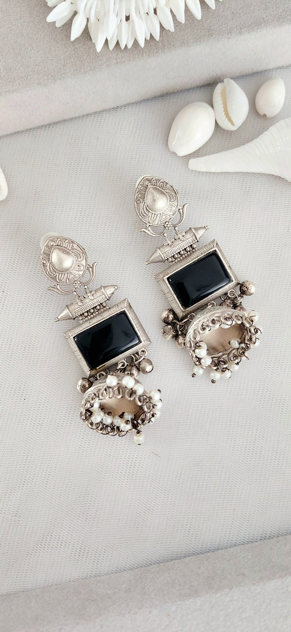 Silver Replica Elegant Jhumki
