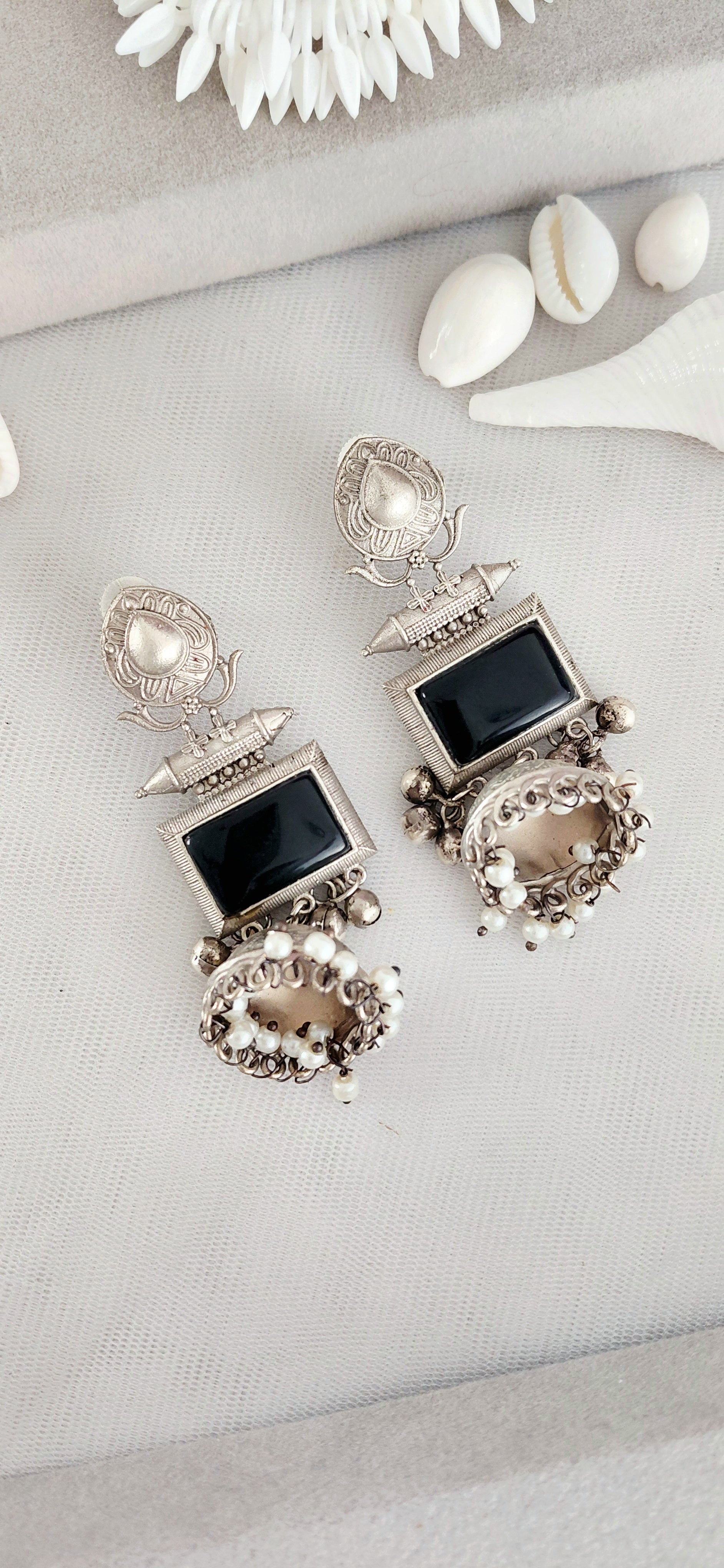 Silver Replica Elegant Jhumki