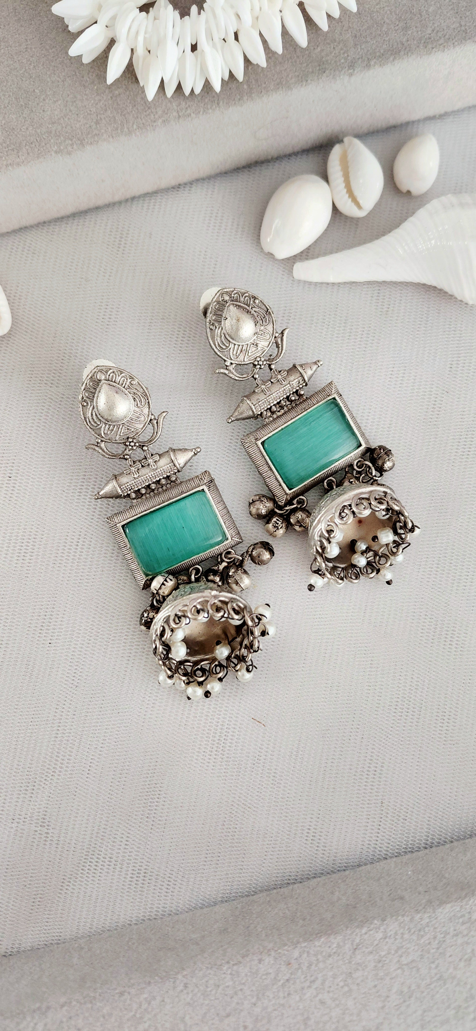 Silver Replica Elegant Jhumki