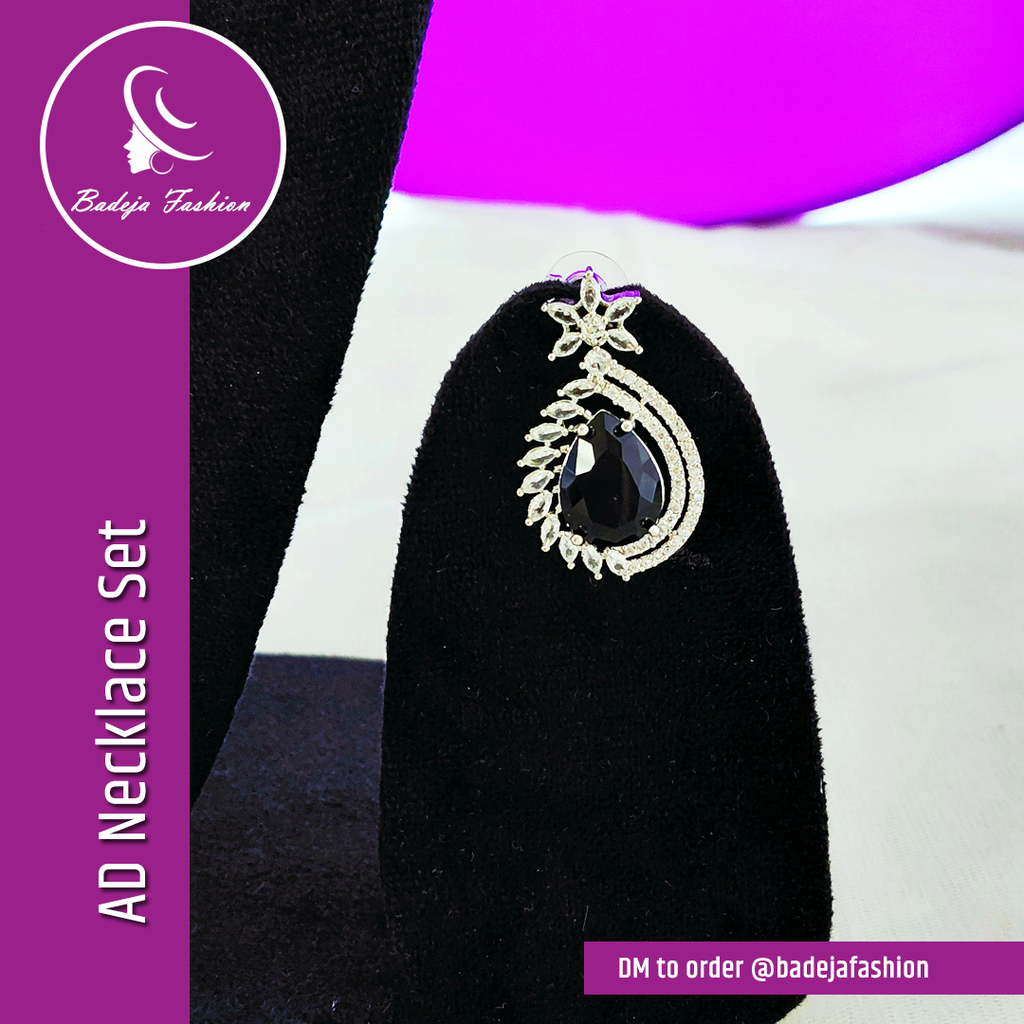 Badeja Fashion Stunning American Diamond AD Necklace Set