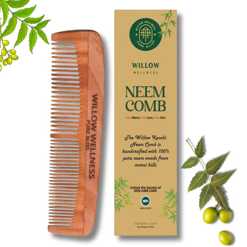 Dual Tooth Wooden Neem Comb