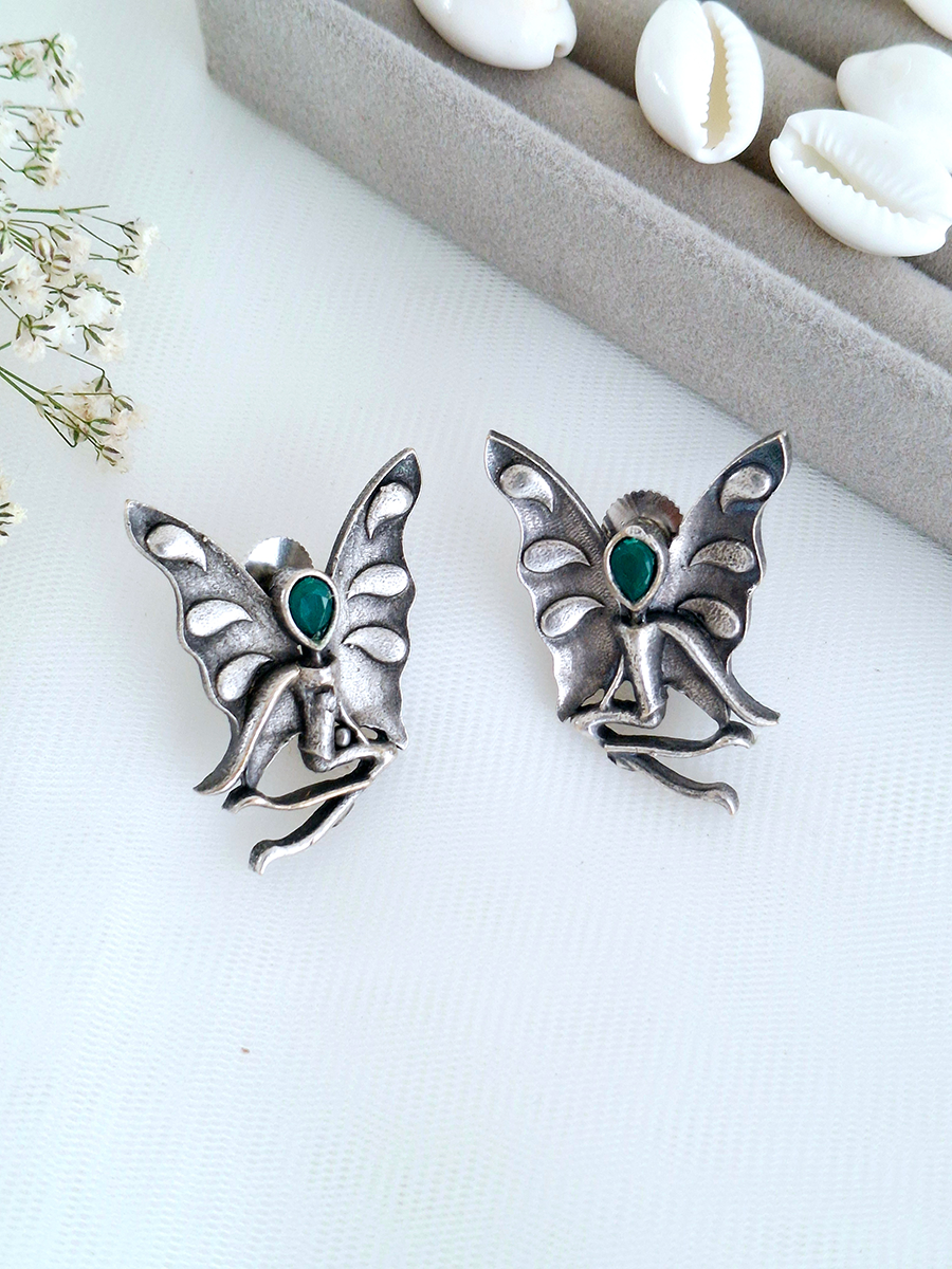 Angel Oxidised Stud