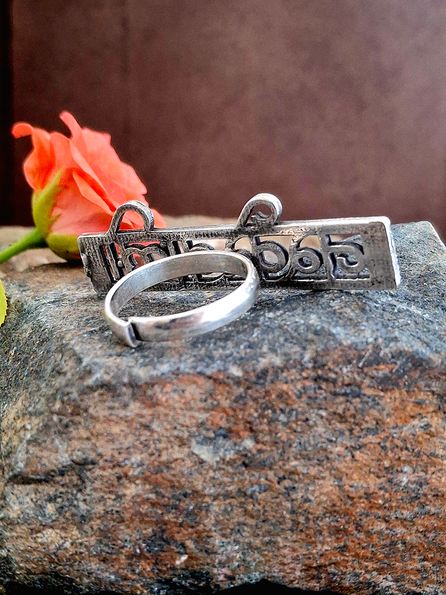 Nakhrewali Oxidiesd Silver Ring
