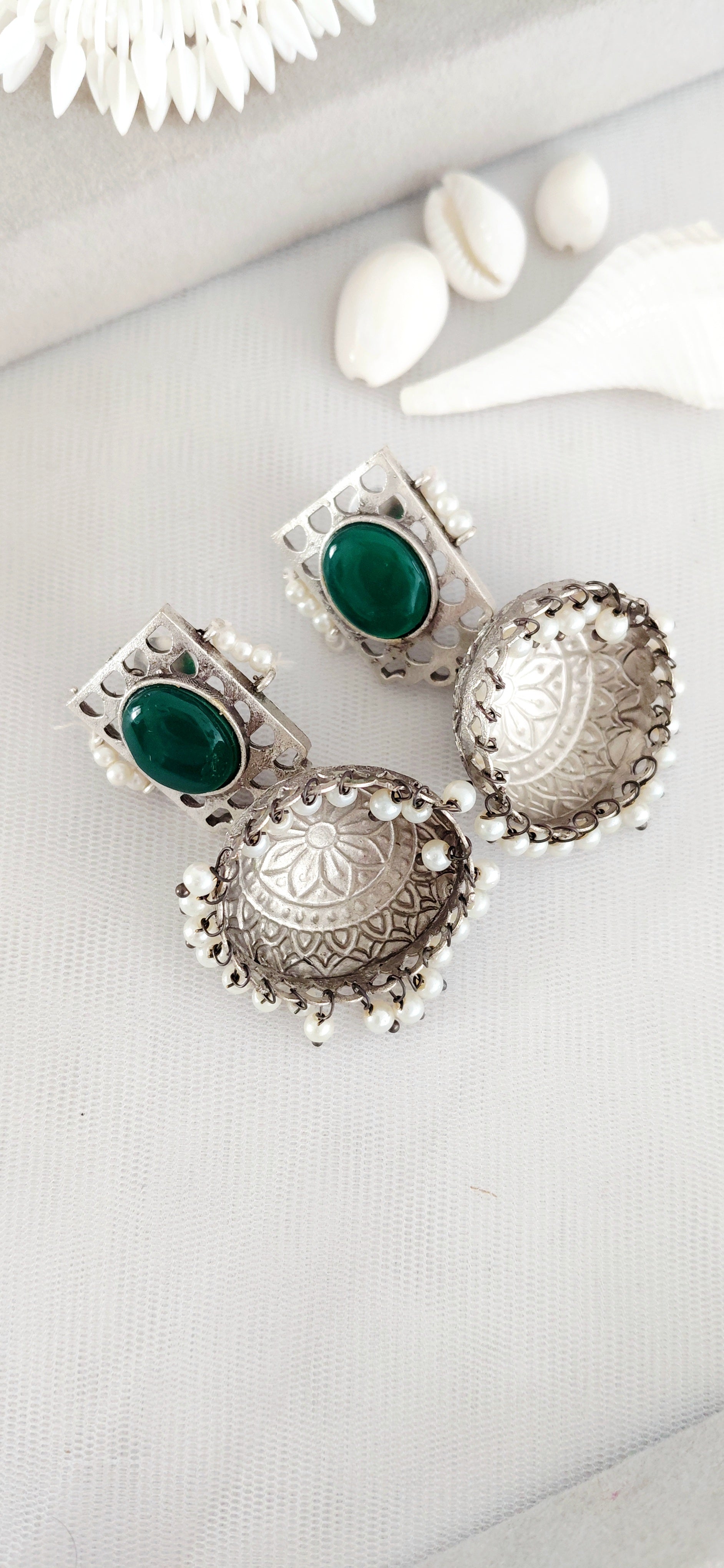 Silver Replica Minimal Jhumki