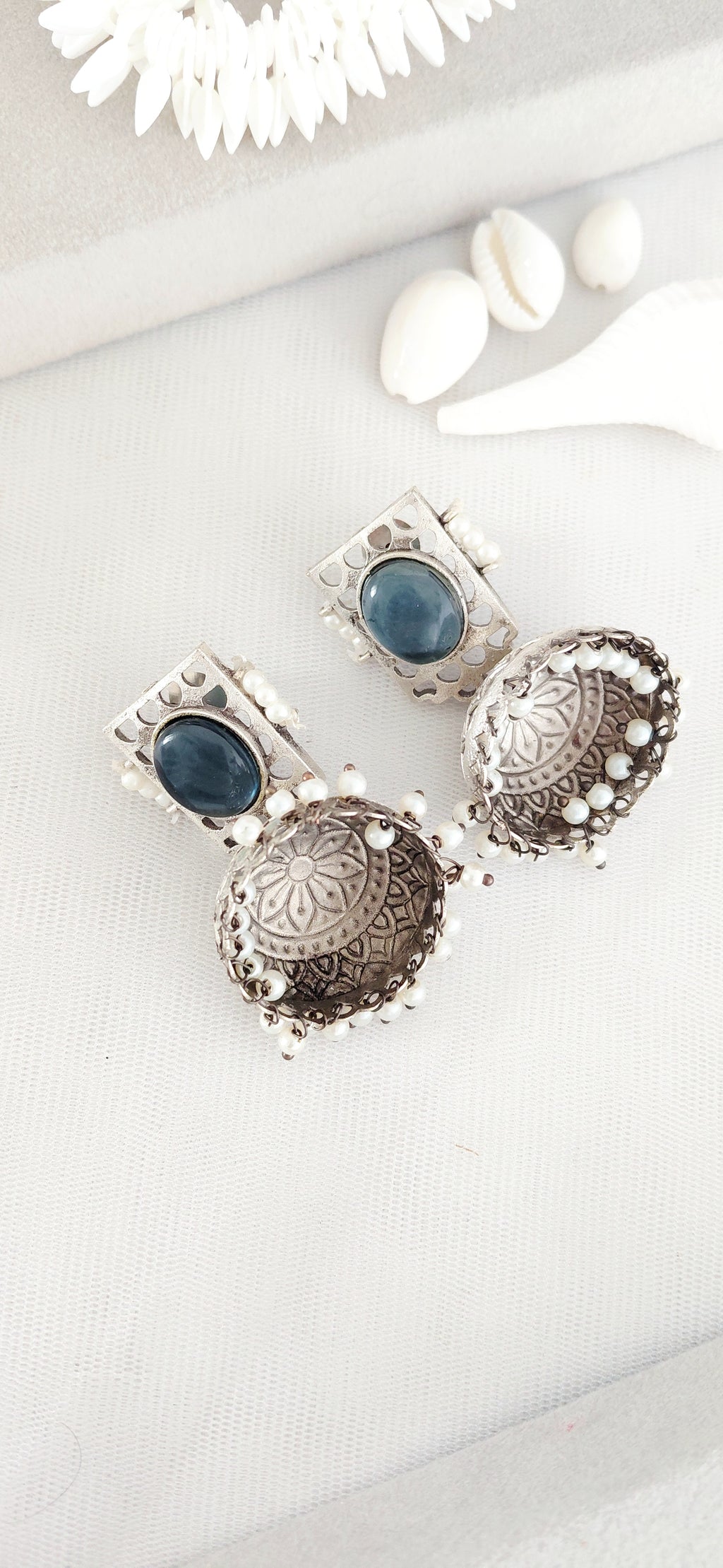 Silver Replica Minimal Jhumki