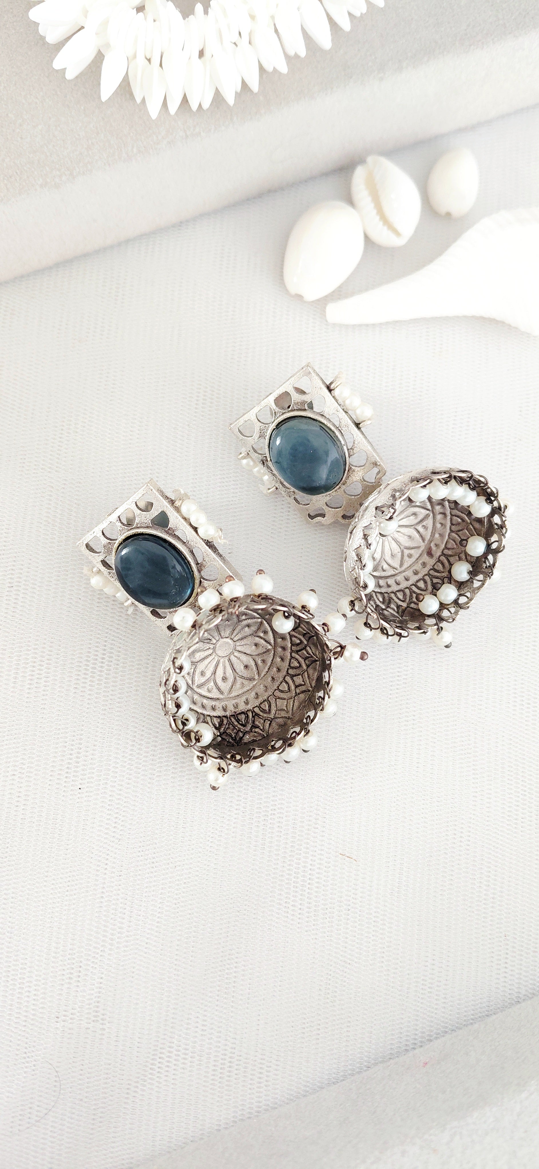 Silver Replica Minimal Jhumki