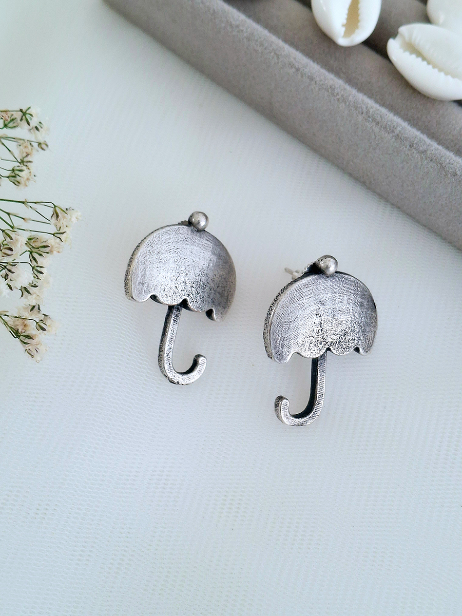 Umbrella Oxidised Stud