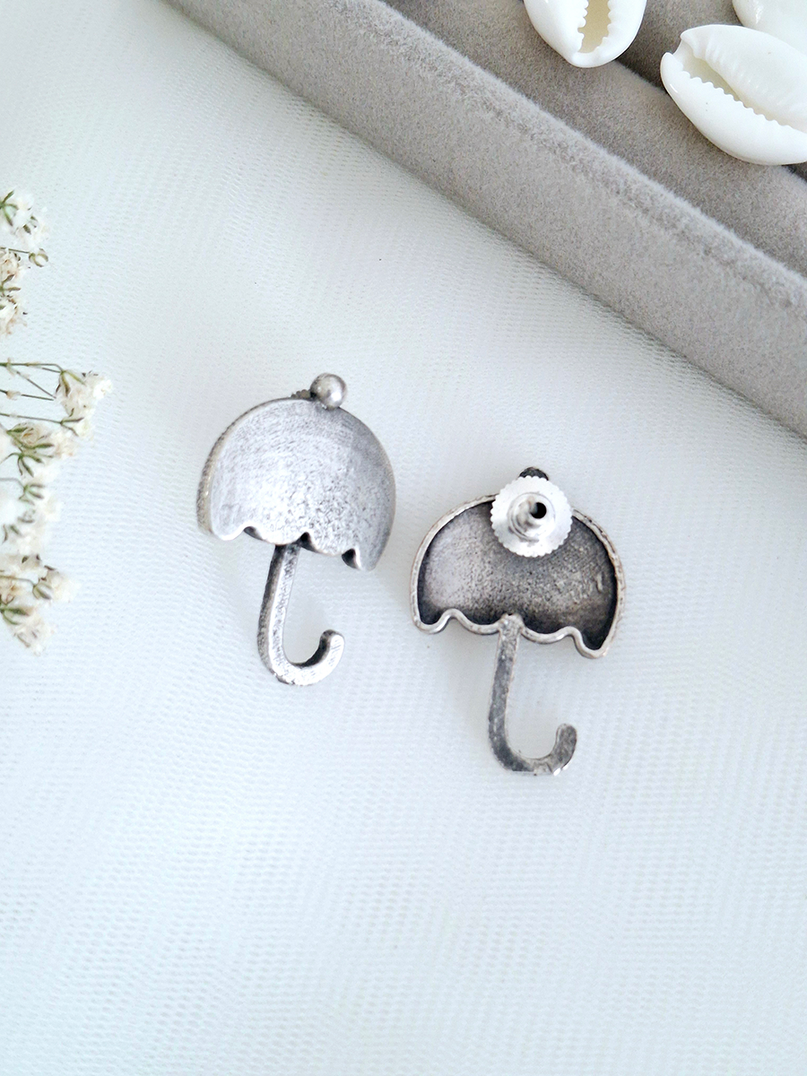 Umbrella Oxidised Stud